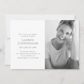 お祝い・オブ・ライフシンプル・ミニマモダンリスト写真 招待状 (正面)