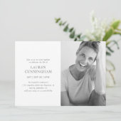 お祝い・オブ・ライフシンプル・ミニマモダンリスト写真 招待状 (スタンド正面)