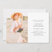 お祝い・オブ・ライフシンプル・モダンシック・フォト 招待状 (正面)