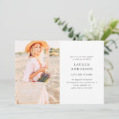 お祝い・オブ・ライフシンプル・モダンシック・フォト 招待状 (スタンド正面)