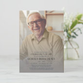 お祝い・オブ・ライフパーソナライズされた葬儀写真 招待状 (スタンド正面)