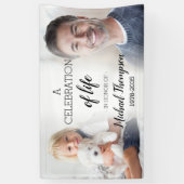 お祝い・オブ・ライフパーソナライズされた2写真記念 横断幕 (縦)