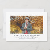 お祝い・オブ・ライフモダンシンプルの写真エレガント 招待状 (正面)