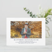 お祝い・オブ・ライフモダンシンプルの写真エレガント 招待状 (スタンド正面)