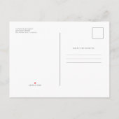 お祝い・オブ・ライフモダン・シックエレガントフォト インビテーションポストカード (裏面)