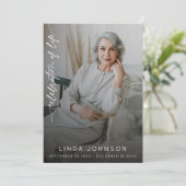 お祝い・オブ・ライフ写真葬儀 招待状 (スタンド正面)