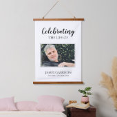 お祝い・オブ・ライフ写真追悼式 吊り下げ型タペストリー (寝室)