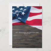 お祝い・オブ・ライフ愛国退役軍人国旗の写真 招待状 (裏面)