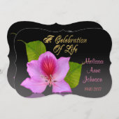 お祝い・オブ・ライフ招待状・オーキッド 招待状 (正面/裏面)