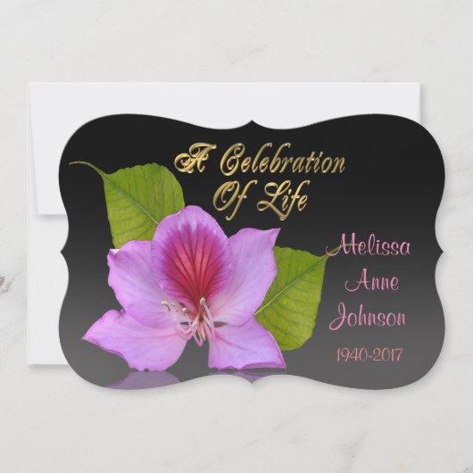 お祝い・オブ・ライフ招待状・オーキッド 招待状 (正面)