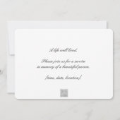 お祝い・オブ・ライフ招待状 招待状 (裏面)