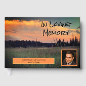 お祝い・オブ・ライフ穏やかな夕日カスタムの写真 ゲストブック (正面)