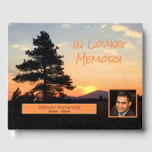 お祝い・オブ・ライフ穏やかな夕日カスタムの写真 ゲストブック (正面)