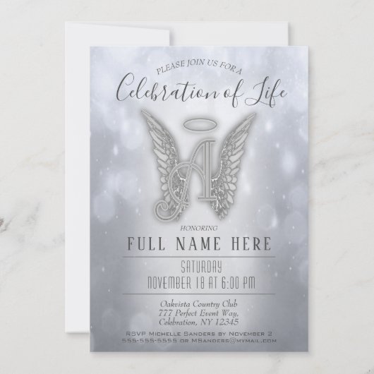 お祝い・オブ・ライフ葬儀招待状 招待状 (裏面)