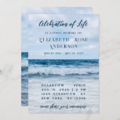 お祝い・オブ・ライフ葬儀撮影招待状 (正面/裏面)