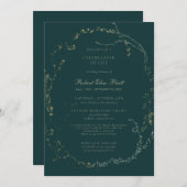 お祝い・オブ・ライフ葬儀植物学招待状 招待状 (正面/裏面)