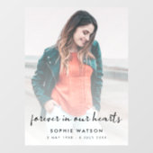 お祝い・オブ・ライフ葬儀記念写真モダン ウィンドウサイン (シート)