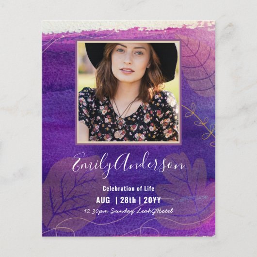 お祝い・オブ・ライフ葬儀記念写真予算 (正面)