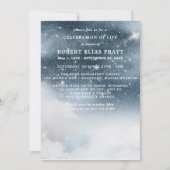 お祝い・オブ・ライフ葬儀記念星空 招待状 (正面)