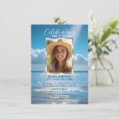 お祝い・オブ・ライフ記念ビーチ海・詩 招待状 (スタンド正面)