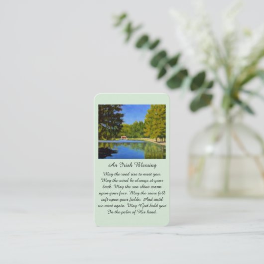 お祝い・オブ・ライフ賛美・アイルランド祈りの言葉・カード 名刺 (スタンド正面)