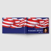 お祝い・オブ・ライフ赤白青カスタム写真 ゲストブック (全面)