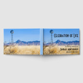 お祝い・オブ・ライフ農村風景記念カスタム ゲストブック (全面)