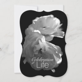 お祝い·オブ·ライフ3ホワイト·ローズ追悼式 招待状
