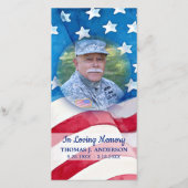 お祝い・オブ・ライフ・アメリカ国旗のメモリアル・カード (正面)