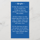 お祝い・オブ・ライフ・アメリカ国旗のメモリアル・カード (裏面)