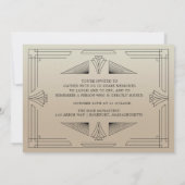 お祝い・オブ・ライフ・アールデコ・イーグル写真男らし 招待状 (裏面)