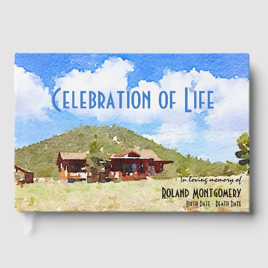 お祝い・オブ・ライフ・キャビン水彩記念館 ゲストブック (正面)