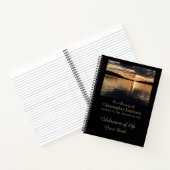 お祝い・オブ・ライフ・ゲストブックサンセットアットレイク ノートブック (内部)