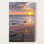 お祝い・オブ・ライフ・ゲストブックサンセットビーチ写真 ノートブック (裏面)