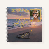 お祝い・オブ・ライフ・サンセット海フォトレジスタ ノートブック (正面)