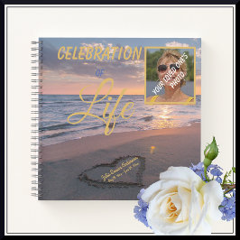 お祝い・オブ・ライフ・サンセット海フォトレジスタ ノートブック