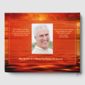 お祝い・オブ・ライフ・サンセット海ホライズン写真 ゲストブック (裏面)