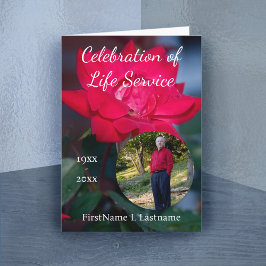 お祝い・オブ・ライフ・サービスのアジェンダに関する速報 カード