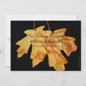 お祝い・オブ・ライフ・サービス秋の葉 招待状 (正面)