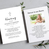 お祝い・オブ・ライフ・シンプルクロス・葬儀通学 招待状