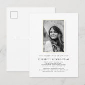 お祝い·オブ·ライフ·シンプル·シック·フエレガントォト インビテーションポストカード (正面/裏面)