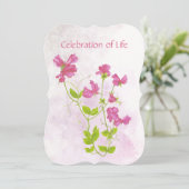 お祝い・オブ・ライフ・スウィート・エンドウ・フラワーアート 招待状 (スタンド正面)