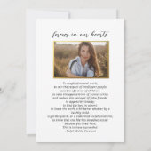 お祝い・オブ・ライフ・スカイ・クラウドサンセット葬儀 招待状 (裏面)