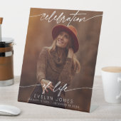 お祝い・オブ・ライフ・スクリプト葬儀写真 |黒 台座サイン (インサイチュ)