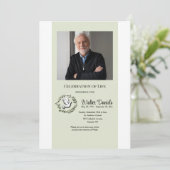 お祝い・オブ・ライフ・ドーブ・フォト招待状 招待状 (スタンド正面)