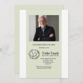 お祝い・オブ・ライフ・ドーブ・フォト招待状 招待状 (正面/裏面)