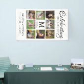 お祝い・オブ・ライフ・フォトコラージュ葬儀ウェルカム 横断幕 (トレードショー)