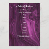 お祝い・オブ・ライフ・フォトフォトパープル大理石葬儀 プログラム (裏面)