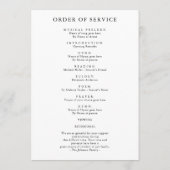 お祝い・オブ・ライフ・フォト葬儀 プログラム (裏面)