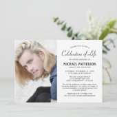 お祝い・オブ・ライフ・フォト葬儀 招待状 (スタンド正面)